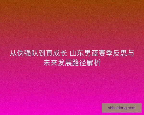 从伪强队到真成长 山东男篮赛季反思与未来发展路径解析
