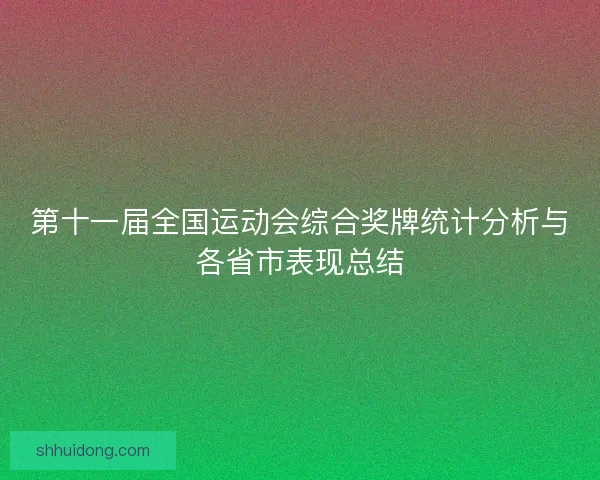 第十一届全国运动会综合奖牌统计分析与各省市表现总结